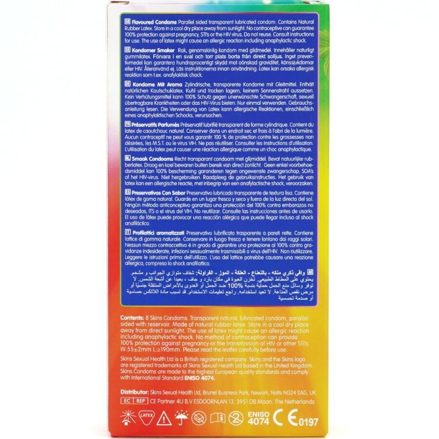 SKINS - MULTI FLAVORS PREMIUM CONDOMS PACK 8 - Image 4
