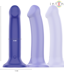Alternative view of INTENSE - VICTORIA VIBRATOR WITH SUCTION CUP 10 VIBRATIONS DARK BLUE REMOTE CONTROL