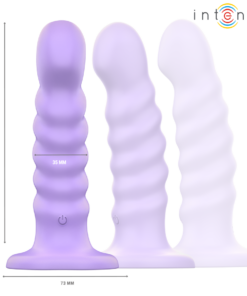 Alternative view of INTENSE - BRENDA VIBRATOR SIZE M SPIRAL DESIGN 10 VIBRATIONS PURPLE REMOTE CONTROL