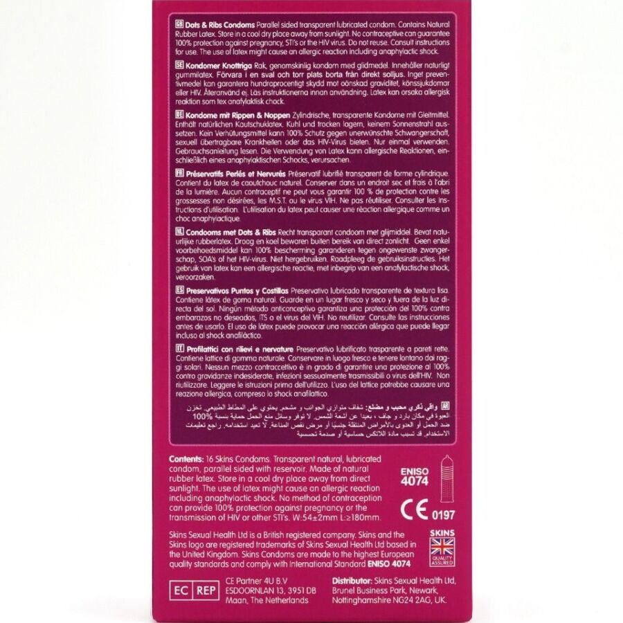 SKINS - DOTS RIBS PREMIUM CONDOMS PACK 16 - Image 4