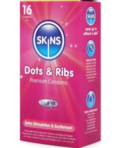 Alternative view of SKINS - DOTS  RIBS PREMIUM CONDOMS PACK 16