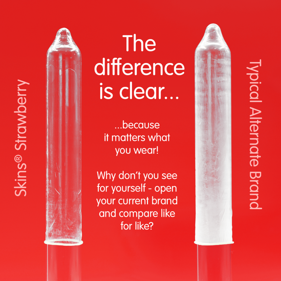 SKINS - STRAWBERRY PREMIUM CONDOMS PACK 8 - Image 3