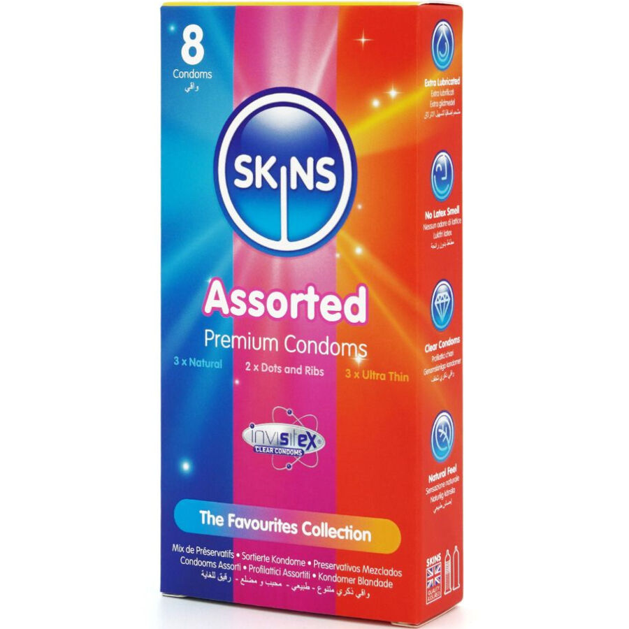 SKINS - ASSORTED PREMIUM CONDOMS PACK 8 - Image 2