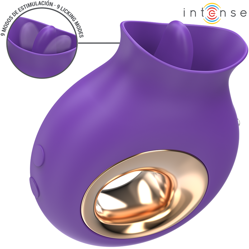 INTENSE - TULI CLITORIS STIMULATOR 9 VIBRATIONS 9 OSCILLATIONS PURPLE - Image 2