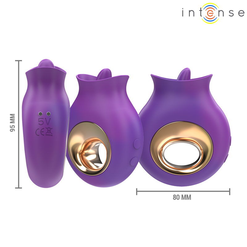 INTENSE - TULI CLITORIS STIMULATOR 9 VIBRATIONS 9 OSCILLATIONS PURPLE - Image 4