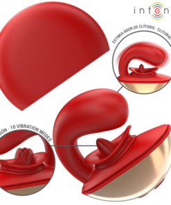 Alternative view of INTENSE - MARIAH VIBRATOR  STIMULATOR IN U SHAPE 10 VIBRATIONS RED