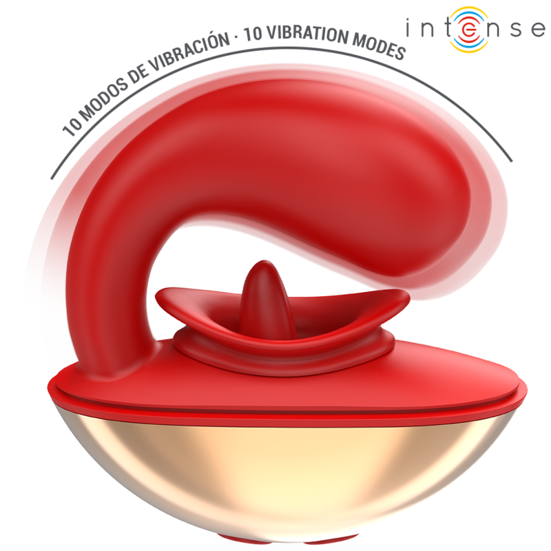INTENSE - MARIAH VIBRATOR STIMULATOR IN U SHAPE 10 VIBRATIONS RED - Image 4