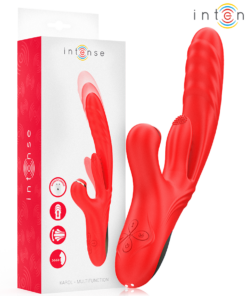INTENSE - KAROL MULTIFUNCTION VIBRATOR THRUST  STIMULATION  STIMULATING WAVES RED