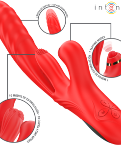 Alternative view of INTENSE - ROSALIA MULTIFUNCTION VIBRATOR 3 IN 1 RED