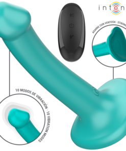 Alternative view of INTENSE - KATIE VIBRATOR WITH SUCTION CUP 10 VIBRATIONS BLUE REMOTE CONTROL