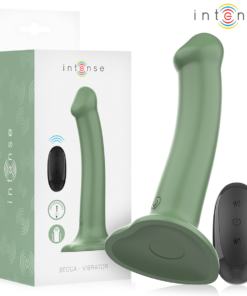 INTENSE - BECCA VIBRATOR WITH SUCTION CUP 10 VIBRATIONS GREEN REMOTE CONTROL