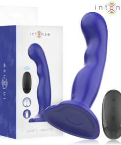 INTENSE - SHORTY VIBRATOR WITH SUCTION CUP BLUE REMOTE CONTROL