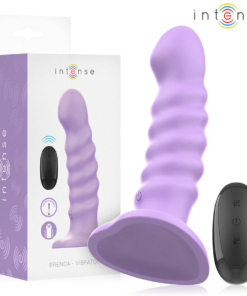 INTENSE - BRENDA VIBRATOR SIZE M SPIRAL DESIGN 10 VIBRATIONS PURPLE REMOTE CONTROL