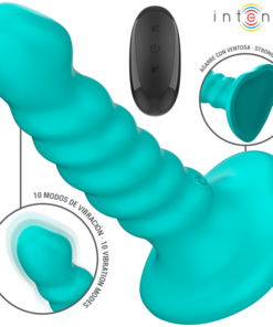 Alternative view of INTENSE - BUFFY VIBRATOR SIZE S SPIRAL DESIGN 10 VIBRATIONS BLUE REMOTE CONTROL