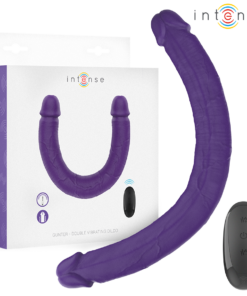 INTENSE - GUNTER DILDO DOUBLE VIBRATOR 40 CM PURPLE REMOTE CONTROL
