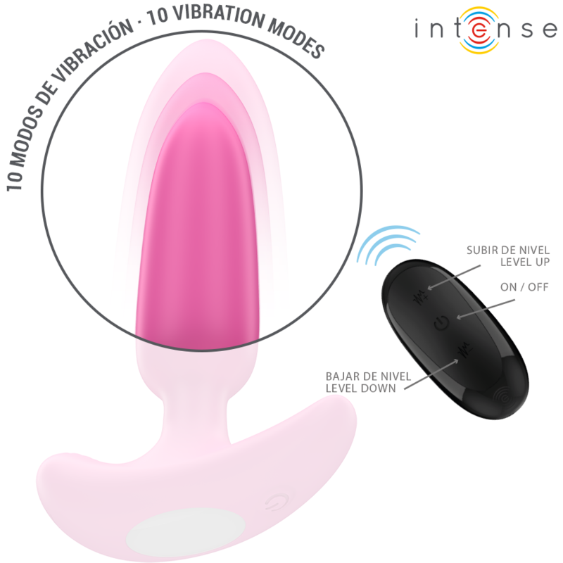 INTENSE - ROSS ANAL PLUG 10 VIBRATIONS PINK REMOTE CONTROL - Image 5
