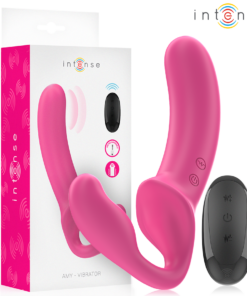 INTENSE - AMY DOUBLE VIBRATOR 20 CM PINK REMOTE CONTROL