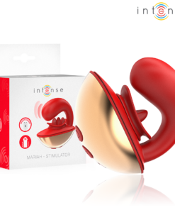 INTENSE - MARIAH VIBRATOR STIMULATOR IN U SHAPE 10 VIBRATIONS RED