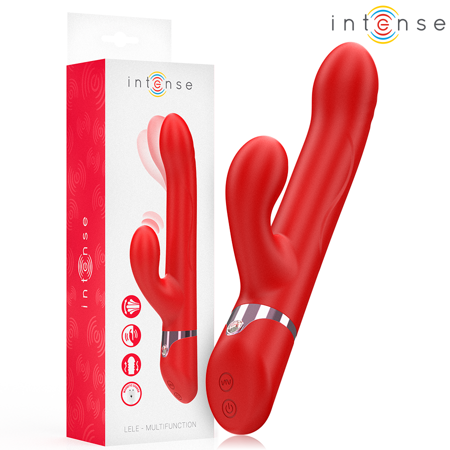 INTENSE - LELE MULTIFUNCTION VIBRATOR ROTATING OSCILLATION STIMULATION RED