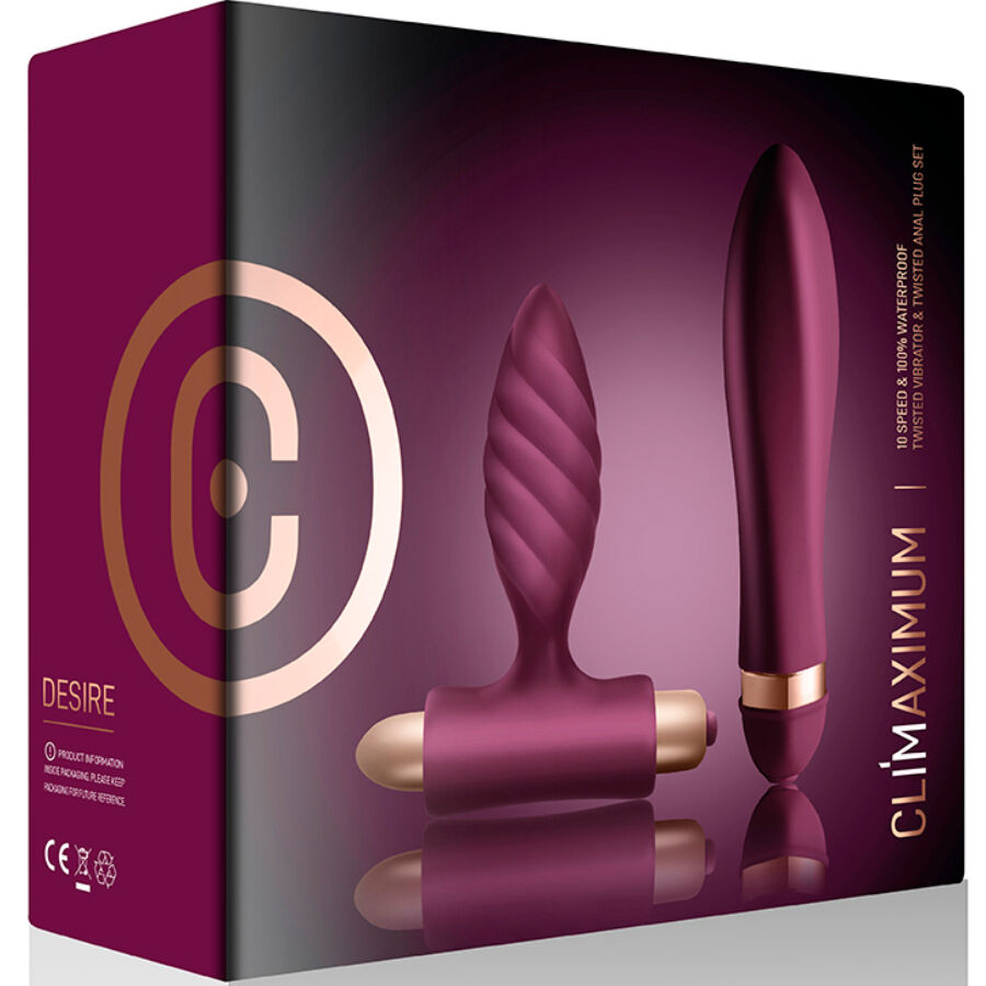 CLIMAXIMUM - DESIRE KIT TWISTED VIBRATOR + ANAL PLUG - Image 5