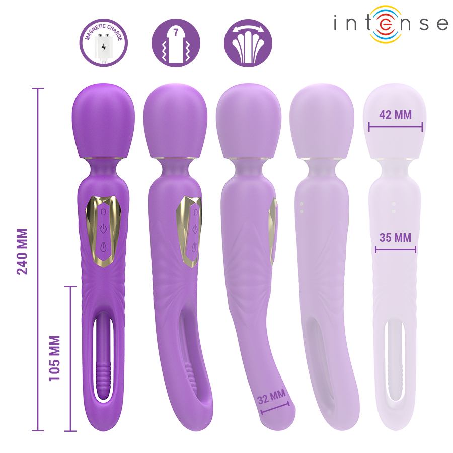 INTENSE - CHRISTY VIBRATING WAND WITH FLIPPING TONGUE - Image 4