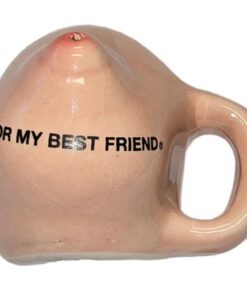 DIABLO PICANTE  BREAST MAGNET ON A CERAMIC MUG “FOR MY BEST FRIEND”