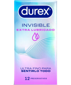 DUREX - EXTRA LUBRICATED INVISIBLE CONDOMS 12 UNITS