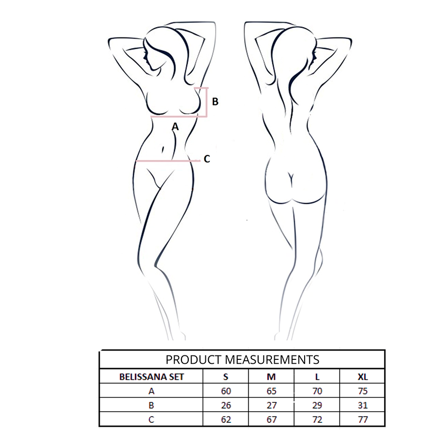 PASSION - BELISSANA BRA + THONG SET WHITE L/XL - Image 4