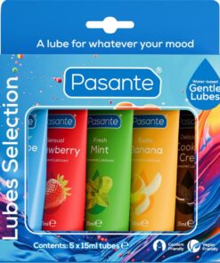 Alternative view of PASANTE - PACK ASSORTED FLAVOR LUBRICANTS 5 UNITS X 15 ML