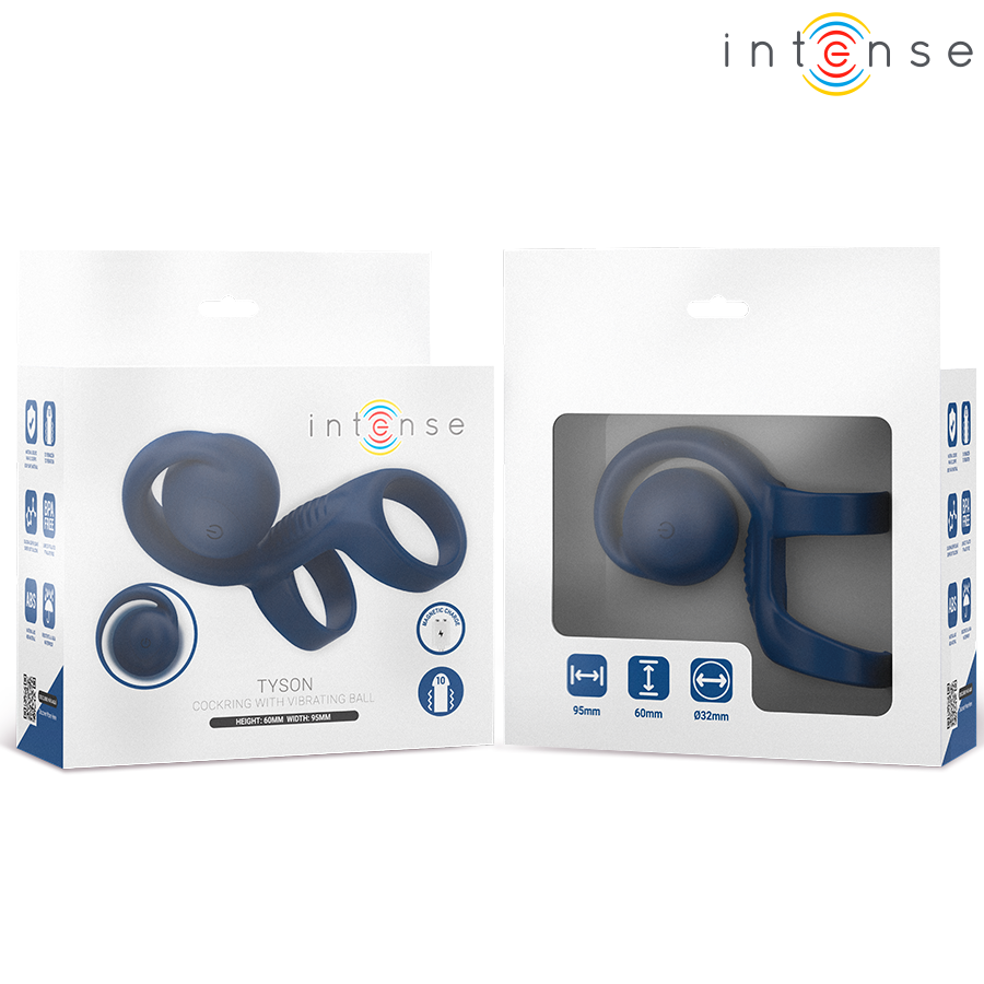INTENSE - TYSON COCK RING WITH VIBRATING BALL Ø 3.2 CM - Image 3