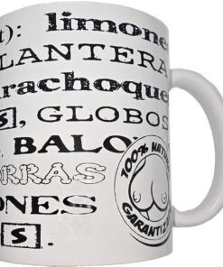 DIABLO PICANTE - WHITE MUG WITH BOOB SYNONYMS 370 ML