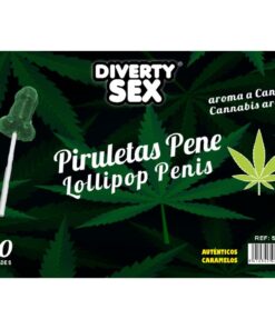 DIABLO GOLOSO - 50 PENIS LOLLIPOPS CANNABIS AROMA
