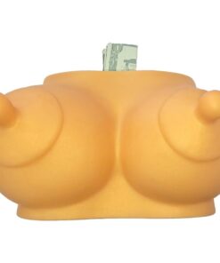 DIABLO PICANTE - PIGGY BANK IN THE SHAPE OF BOOBS GOLDEN TONE