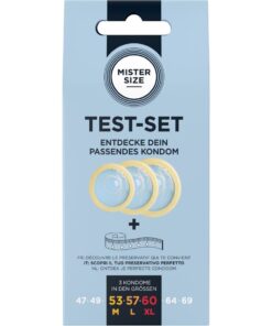 MISTER SIZE - TEST SET 3 DIFFERENT SIZED CONDOMS + MEASURING TAPE
