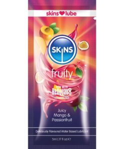 SKINS - FRUITY WATER-BASED LUBRICANT MANGO  PASSION FRUIT SINGLE-DOSE 5 ML