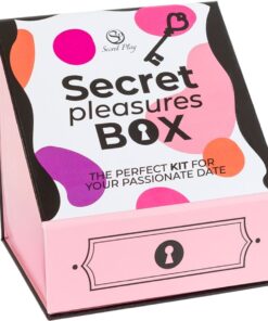 SECRET PLAY - PLEASURES BOX FOR COUPLES: DICE + VIBRATING BULLET + FEATHER PEN