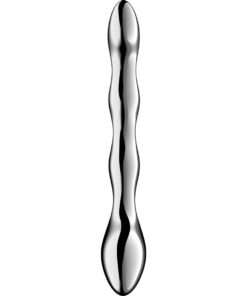 Alternative view of SATISFYER - COSMIC CREST 2 STAINLESS STEEL DOUBLE-ENDED DILDO