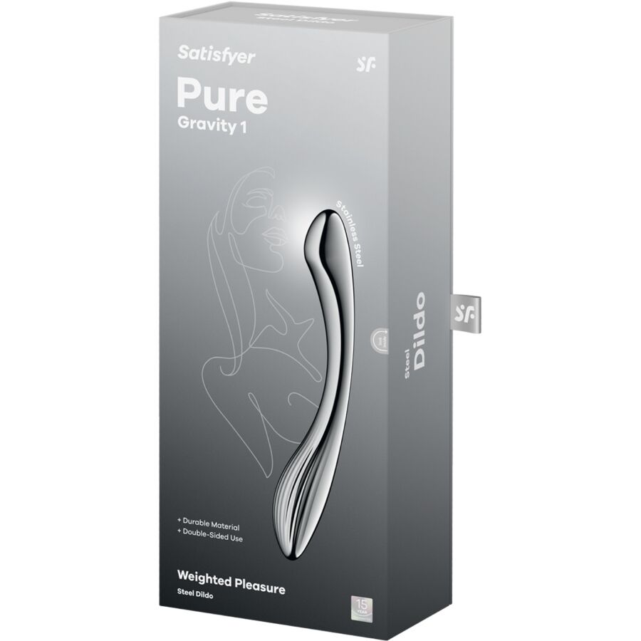 SATISFYER - PURE GRAVITY 1 STAINLESS STEEL DOUBLE-ENDED DILDO - Image 5