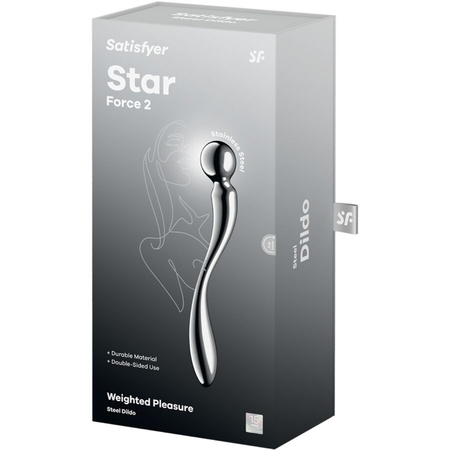 SATISFYER - STAR FORCE 2 STAINLESS STEEL DOUBLE-ENDED DILDO - Image 5
