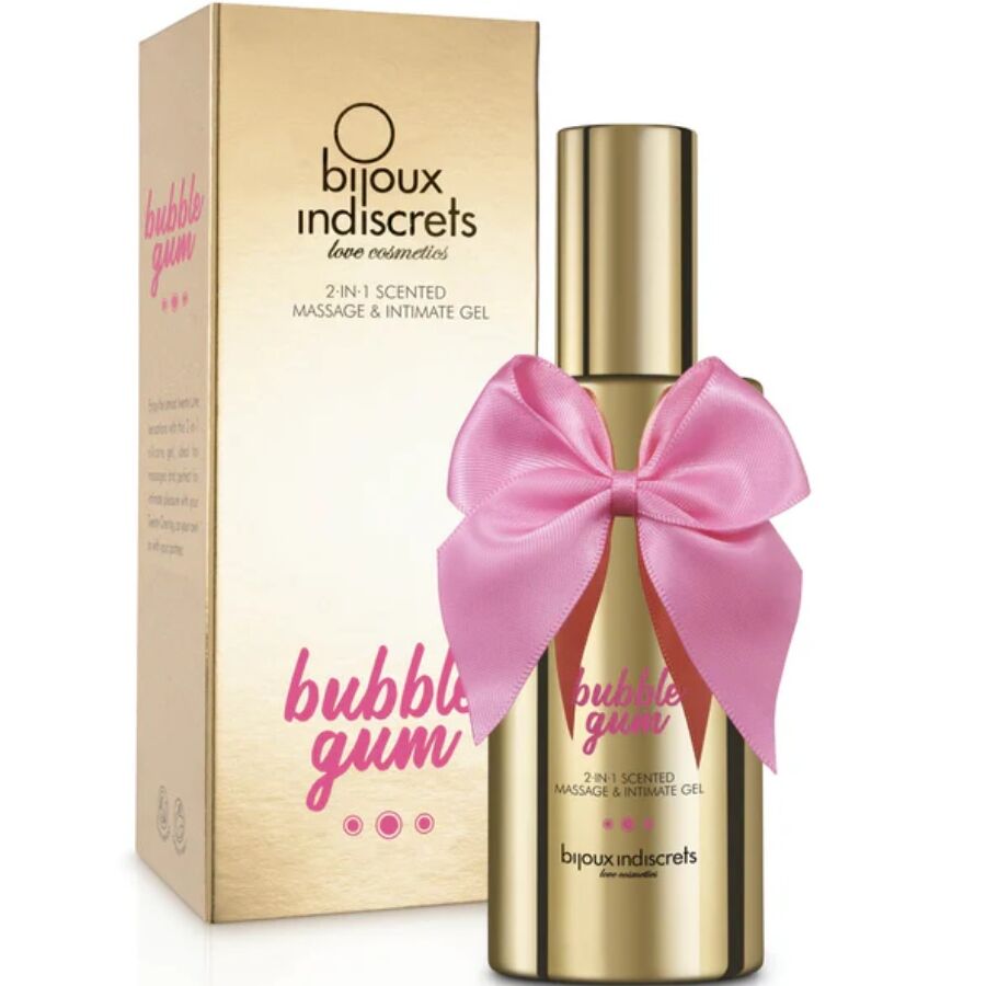 BIJOUX - BUBBLE GUM 2IN1 SCENTED MASSAGE INTIMATE GEL 100 ML
