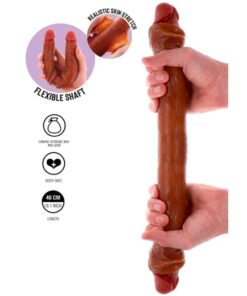 Alternative view of GET REAL - DOUBLE-ENDED SILICONE DILDO CARAMEL 46 CM