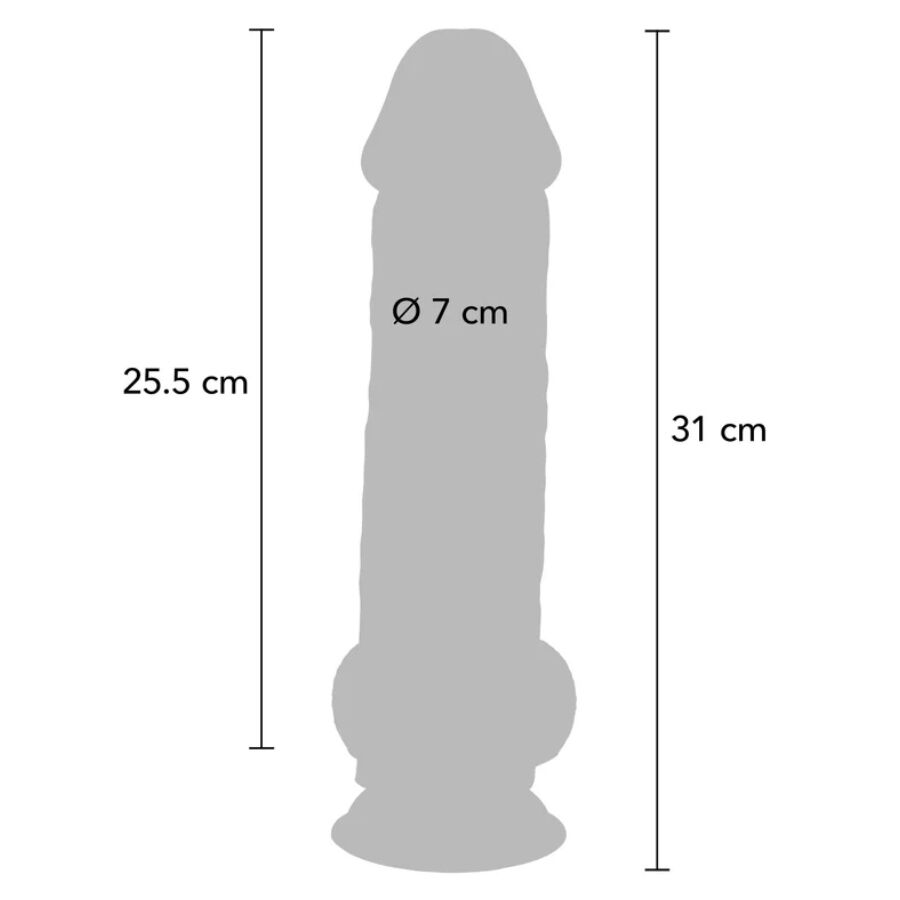 GET REAL - DELUXE REALISTIC PENIS WITH TESTICLES EXTRA THICK 31 CM - Image 4