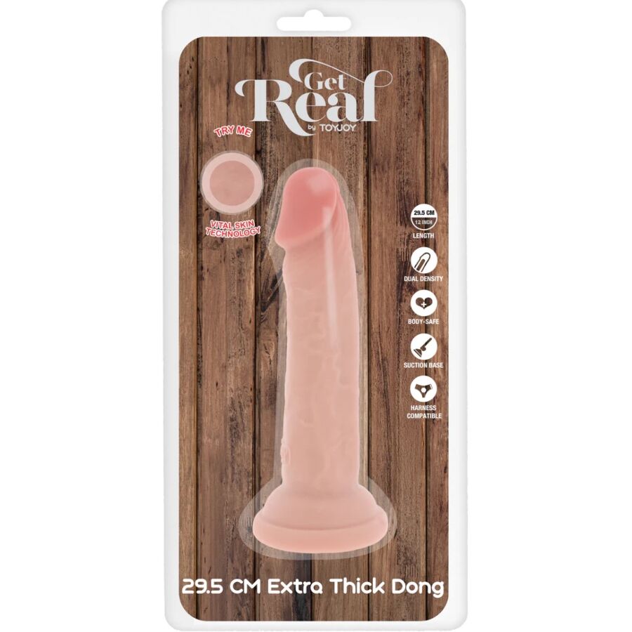GET REAL - DELUXE THICK DOUBLE-DENSITY TPE DONG 29.5 CM - Image 5