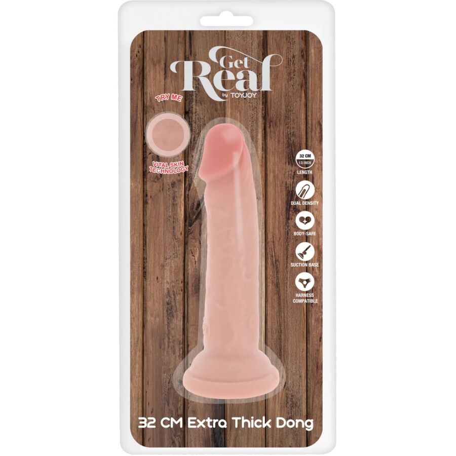 GET REAL - DELUXE THICK DOUBLE-DENSITY TPE DONG 32 CM - Image 5