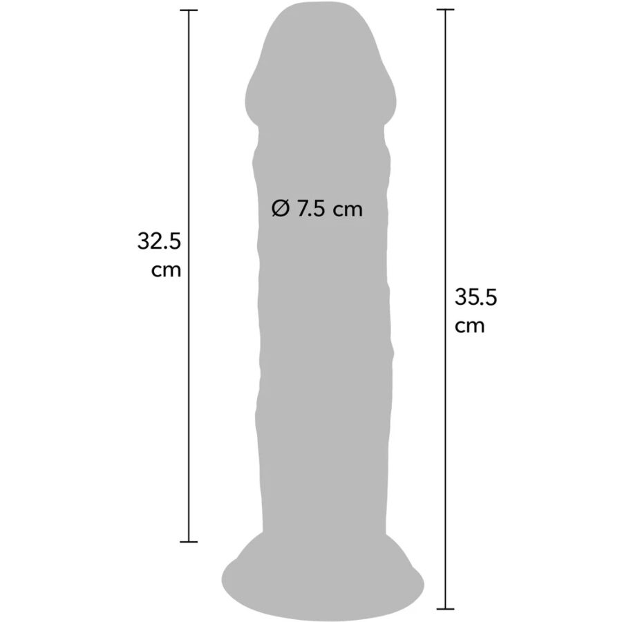 GET REAL - DELUXE THICK DOUBLE-DENSITY TPE DONG 35.5 CM - Image 4