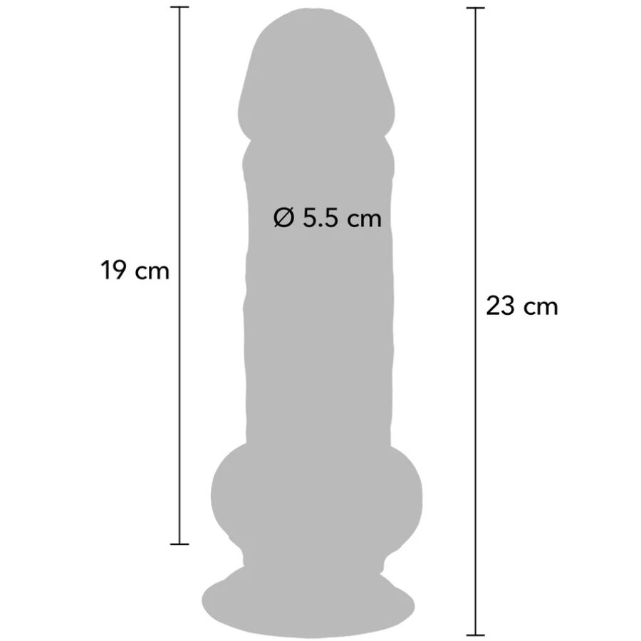 GET REAL - DELUXE REALISTIC PENIS WITH TESTICLES EXTRA THICK 23 CM - Image 4