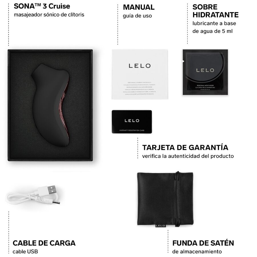 LELO - SONA 3 CRUISE SONIC CLITORAL MASSAGER BLACK - Image 5
