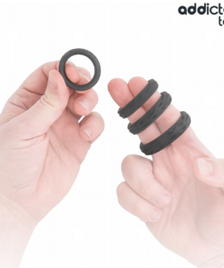 Alternative view of ADDICTED TOYS - TEXTURED COCK RING SET 4 SIZES