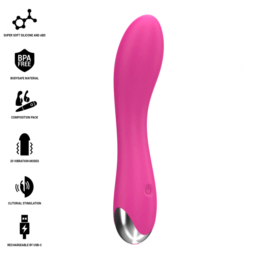 INTENSE - CHER VIBRATOR WITH 20 PATTERNS AND INTERCHANGEABLE HEADS - Image 2