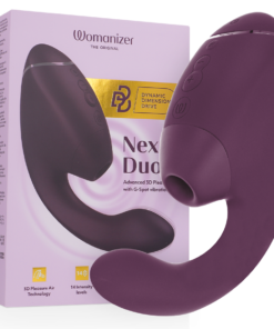 WOMANIZER - DUO NEXT DUAL CLITORAL  G-SPOT STIMULATOR DARK PURPLE